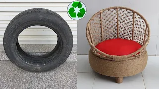 Diy Coffee Table & Armchair from Waste Materials | Jute Craft Ideas