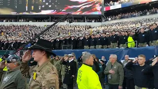 Stunning silence during the national anthem at the 2022 Army Navy football game