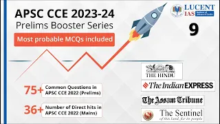 (Part: 9) Current Affairs Prelims Booster Series 𝐟𝐨𝐫 𝐀𝐏𝐒𝐂 𝐂𝐂𝐄 𝟐𝟎𝟐𝟑-𝟐𝟒 |