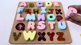 Fun ABC puzzle + simple words for toddlers