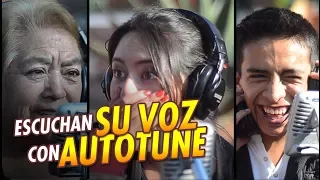 Escuchan su VOZ por Primera vez con AUTOTUNE y así Reaccionan | Cantas Bien o Mal | 100 % Real