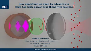 Advances in High-power Broadband THz sources by Prof. Clara Saraceno