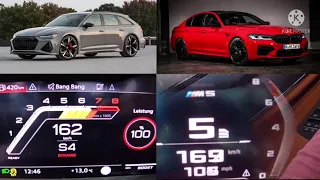 BMW ///M5 Competition vs Audi RS6 C8 0-250 kmh race