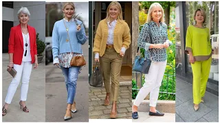 Winter & Summer Outfits Style For Older Women's Over 50+60+70 | Casual Best Outfits Fashion 2023🤗🤗