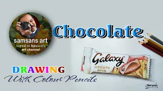 Drawing Galaxy Chocolate 3D | Colour Pencil Drawing Galaxy Chocolate