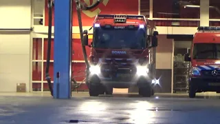 P1 Brandweer Elspeet met rokende uitlaat naar een nacontrole in Vierhouten 06-1741