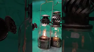 Vintage tin can lamps