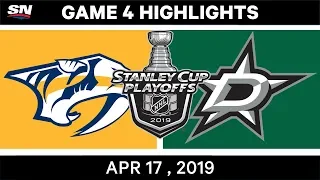 NHL Highlights | Predators vs Stars, Game 4 – April 17, 2019