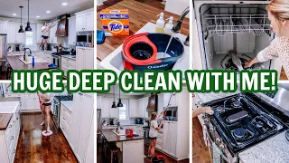 MASSIVE DEEP CLEAN WITH ME | KITCHEN DEEP CLEAN | EXTREME CLEANING MOTIVATION