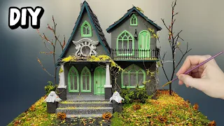 Halloween cardboard house with your own hands / DIY