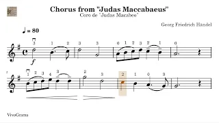 🎼 01. Chorus Judas Maccabaeus - Suzuki 2 - Violin Sheet Music. Progressive Tempo Practice