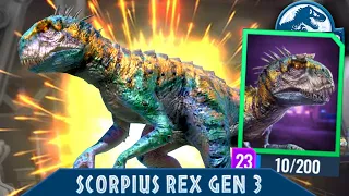 SCORPIOS REX GEN 3 IN ALIVE!?!  - Jurassic World Alive