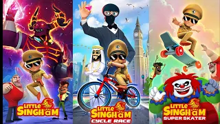 🤩 Little Singham Mobile Game 2023 | Little Singham Cycle Race, Little Singham Super Skater Gameplay