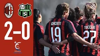 Highlights AC Milan 2-0 Sassuolo - Quarterfinals Second Leg Women's Italian Cup