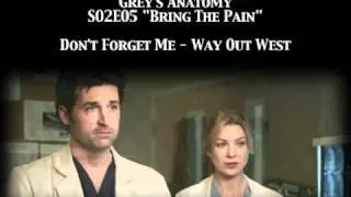 Grey's Anatomy S02E05 - Don't Forget Me by Way Out West