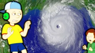 Caillou makes an Extremely Powerful Hurricane/Grounded/Sank