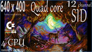 Quad Core ! -Demo Runs on 4 C64's Simultaneously! With Audio