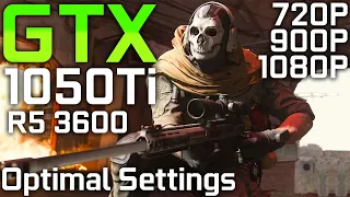 Call of Duty : Warzone | GTX 1050 Ti + Ryzen 5 3600 | Optimal Settings for 60 FPS | 720p 900p 1080p