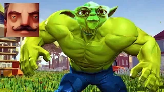 Hello Neighbor - My New Neighbor Yoda Hulk Act 2 Trampoline Gameplay Walkthrough