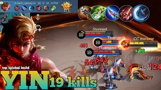 19+ KILLS KILLING MACHINE YIN WITH LIFESTEAL BUILD 😜🔥 TOP 1GLOBAL YIN~MLBB🔥😜