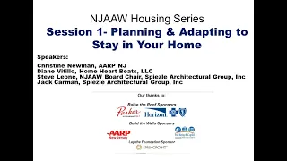 NJAAW Housing Series 2022 Session 1- Planning and Adapting to Stay in Your Home