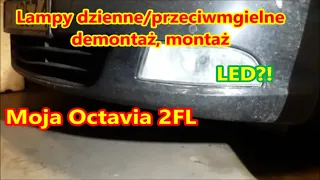 Wymiana żarówek w lampach dziennych Octavia 2FL