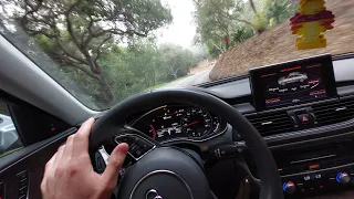 audi c7 a6 3.0T supercharged pov , exhaust and supercharged whistle.