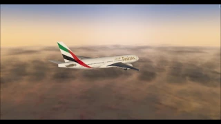 X-Plane 11 HD Manchester - Dubai FF777 Sunset landing Emirates