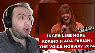 Inger Lise Hope | Adagio (Lara Fabian) The Voice Norway 2024 Utlendings Reaksjon 🇳🇴 NORWAY REACTION
