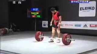 THACH KIM Tuan (VIE) cat.56kg World Weightlifting Championships Paris 2011.avi