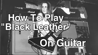 Black Leather | Runaways | Lita Ford | Sex Pistols | Guitar Tutorial