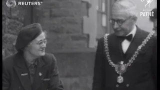 Aid presented to Lynmouth flood victims (1952)