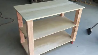 How to build a kitchen island on casters