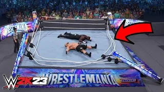 WWE2K23 BROCK LESNAR DESTROYING RING - BROCK LESNAR VS BRAUN STROWMAN