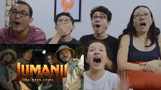 JUMANJI: THE NEXT LEVEL - Official Trailer REACTION!! | MAJELIV FAMILY REACTS