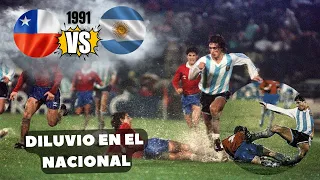 COPA AMÉRICA EN EL BARRO "CHILE VS ARGENTINA 1991" Antes no se suspendía por lluvia