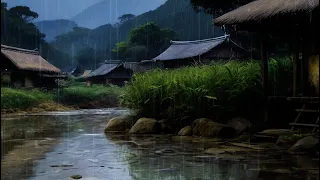 Soft sound of rain falling on a remote village. Perfect for overcoming insomnia