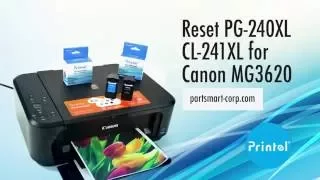 Reset Remanufactured Canon PG240XL CL-241-XL for Canon MG3620 and other similar models