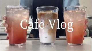 Cafe Vlog 카페 브이로그 #24 🍹에이드중 원탑은 자몽? 👍😍 😊 asmr | 얼음소리 🧊🧊🧊