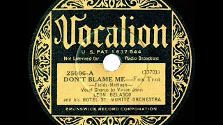 1933 Leon Belasco - Don’t Blame Me (Vivian Janis, vocal)