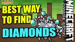 MINECRAFT ( PS3 / PS4 ) BEST WAY TO FIND DIAMONDS - TUTORIAL ( XBOX / PC / PE )   UPDATE