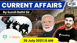 Daily Current Affairs in Hindi by Sumit Rathi Sir | 26 July 2021 The Hindu PIB for IAS