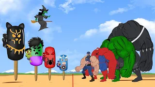 Team Hulk,SpiderMan,BatMan & The Evolution of Ice Cream: Mysterious Evolution | SUPER EXCITING-FUNNY
