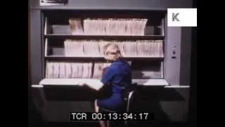 1960s Office, Microfilm, Elevator Filing System, Glamorous Secretaries