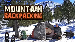 Snow BACKPACKING on a Wilderness MOUNTAIN!