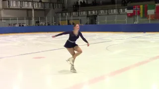 Tallink Hotels Cup 2019 International Co Junior ladies  SP 1 Alicia LOPEZ FRA