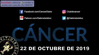 Horóscopo Diario - Cáncer - 22 de Octubre de 2019