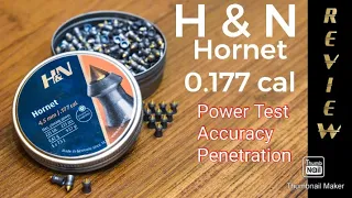 H&N Hornet 0.177 cal. Air Rifle Pellets Review Power Test Accuracy Grouping Penetration India