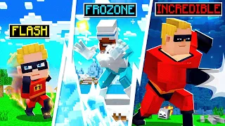 INCREDIBLES in MINECRAFT! (Mr Incredible, Flash, Elastic Girl)