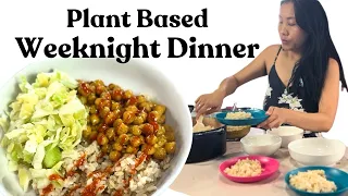 Weeknight Dinner Idea for Family | Plant Based Dinner and Dessert!